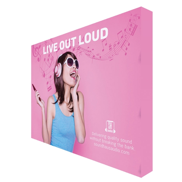 10ft x 8ft Straight RPL Fabric Pop Up Display With Endcaps is the light version of our Ready Pop Fabric Pop Up Display. Still and awesome eye-catcher at your next trade show, the Lite version comes with a very attractive price!