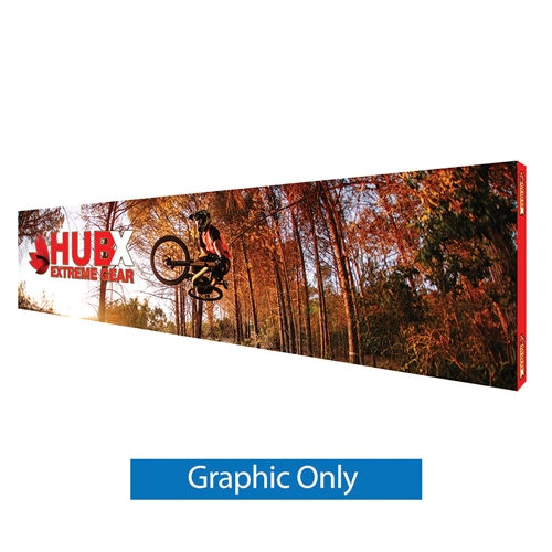 30ft x 8ft RPL Fabric Trade Show Pop Up Exhibit Single Sided With Endcaps easily sets up with two people and is sturdy while clearly displaying all of your information. The RPL Fabric Pop Up trade show exhibit is the perfect display on the go.