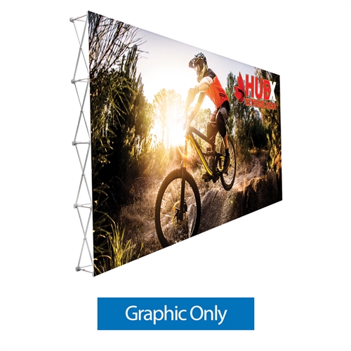20ft  x 10ft RPL Fabric Pop Up Display Straight - Graphic Only (NO Endcaps). It is the light version of our Ready Pop Fabric Pop Up Display. RPL displays reaches a height of 10 feet! 10ft x 10ft RPL Fabric Pop Up is the perfect display on the go.