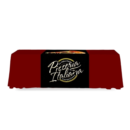 5 ft. Table Runner FullBack Dye Sub Print  - Stylish and elegant, table throws and runners professionally present your company image at events and trade shows. These premium quality