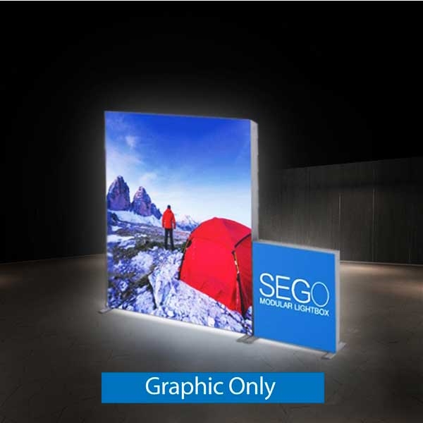 10ft x 10ft SEGO Backlit Booth - Configuration D | Double-Sided Graphic Only | Backlit Trade Show Booth