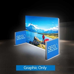 10ft x 10ft SEGO Backlit Booth - Configuration E | Graphic Only| Backlit Trade Show Booth