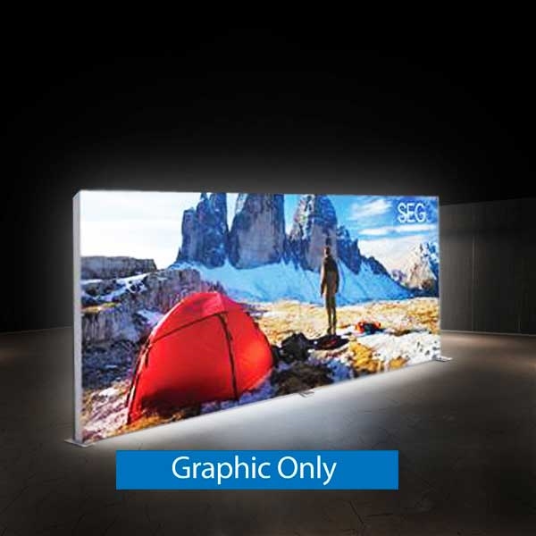 20ft x 7.5ft  SEGO Backlit Lightbox - Configuration A | Graphic Only| Backlit Trade Show Booth
