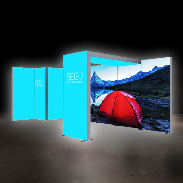 20ft x 10ft SEGO Backlit Booth - Configuration F