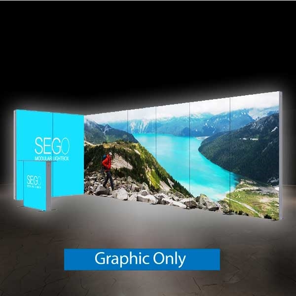 20ft x 10ft SEGO Backlit Booth - Configuration H | Graphic Only| Backlit Trade Show Booth