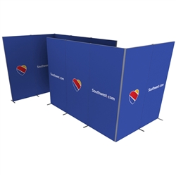 S Shape 2-Row QSEG Modular Display | Tension Fabric