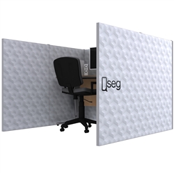 Single Cubicle QSEG Modular Display | Tension Fabric