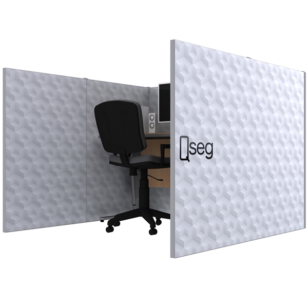 Single Cubicle QSEG Modular Display | Tension Fabric