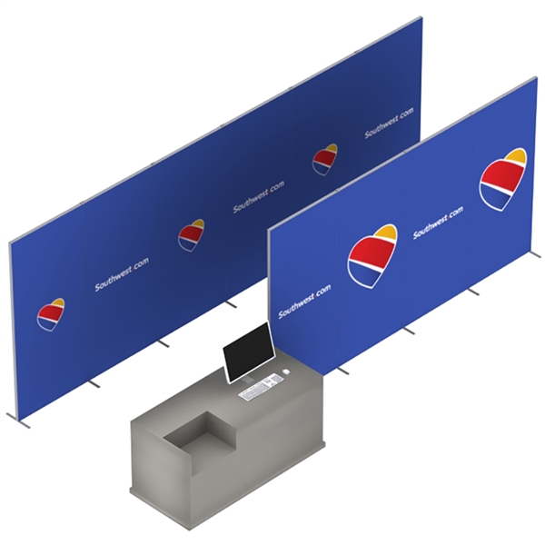 Single Queue Straight QSEG Modular Display | Tension Fabric