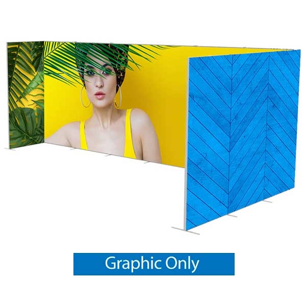 20ft x 7.5ft QSEG Tradeshow Configurations E Display (Graphic Only) | Tension Fabric