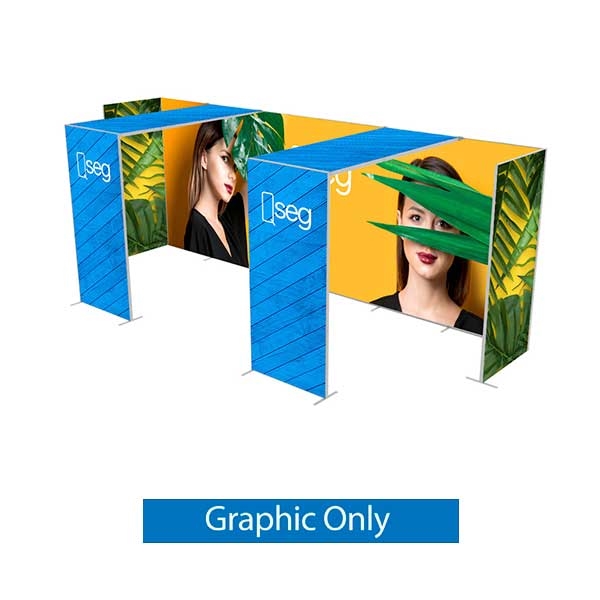 20ft x 7.5ft QSEG Tradeshow Configurations H Display (Graphic Only) | Tension Fabric