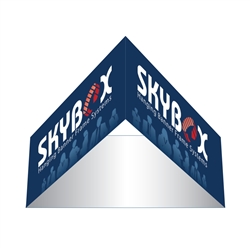 10ft x 24in Triangle Skybox Hanging Banner | Single-Sided | Outside Graphic Kit