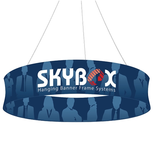 15ft x 60in Circle Skybox Hanging Banner | Double-Sided | Inside & Outside Graphic Kit