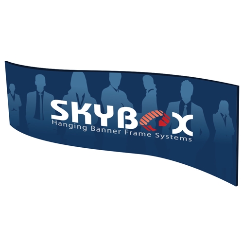 10ft x 36in Wave Skybox Hanging Banner | Double-Sided | Inside & Outside Graphic Kit