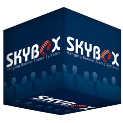 10ft x 10ft Skybox Hanging Banner Cube | Single-Sided | Outside Graphic Kit