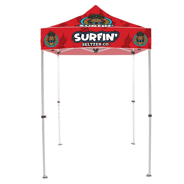 5ft x 5ft Casita Tent Steel - Full-Color UV (Frame & Canopy) are an excellent way to provide shade for outdoor events. This canopy has a 5ft x 5ft footprint with five height settings settings on the legs.