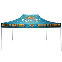15ft x 10ft Casita Tent - Full-Color UV Print (Frame & Canopy) are an excellent way to provide shade for outdoor events. This canopy has a 10ft x 10ft footprint with five height settings settings on the legs.