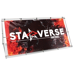 7ft Foundation Outdoor A-Frame Banner Stand (1 banner) is a versatile way to display messages at sporting or other events when they need to stand out in a crowd. Designed to hold a single or double banner. Banners easily mount to both sides of the frame
