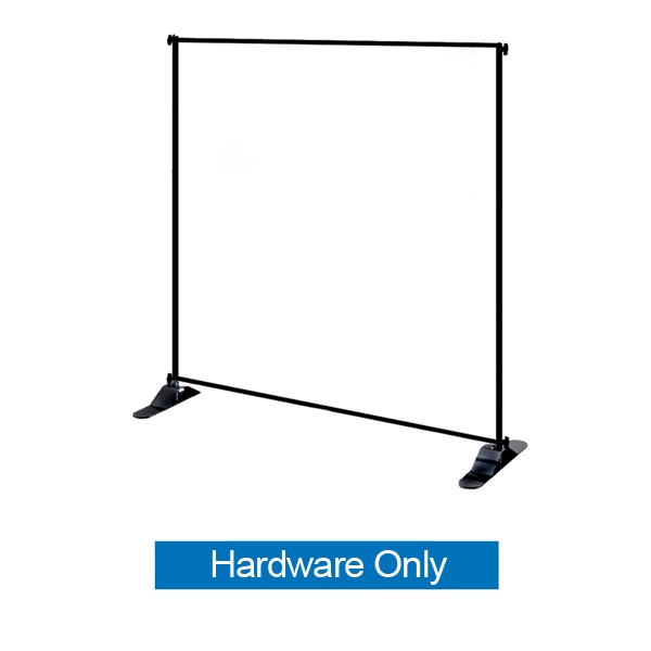 2.5ft to 4ft (W) x 3ft to 8ft (H) Jumbo Adjustable Banner Stand Small Size - Small Tube (Stand Only). This particular selection has smaller tubes that measure 1 1/8"" in diameter and connect together on all four sides. The fabric graphic slides onto the t