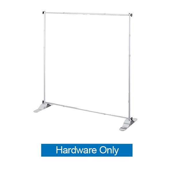 Jumbo Banner Stand SIlver Large Tube Stand Only. This particular selection has smaller tubes that measure 1 1/8"" in diameter and connect together on all four sides. The fabric graphic slides onto the top and bottom cross bars, and displays tautly