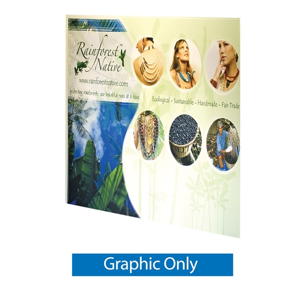 8ft x 8ft Jumbo Banner Stand Small Tube Graphic Only. This particular selection has smaller tubes that measure 1 1/8"" in diameter and connect together on all four sides. The fabric graphic slides onto the top and bottom cross bars, and displays tautly