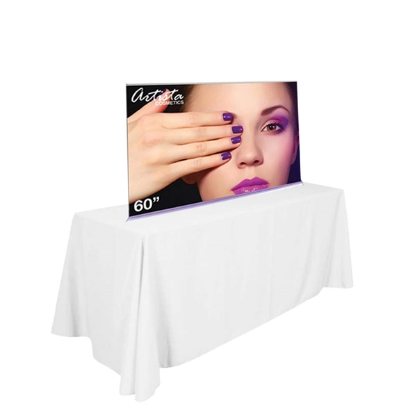 Advertisement through the use of 60inx36in SilverStep Retractable Tabletop Banner Stand Fabric Print has the capacity to reach out to a wide audience. Table Top Banner Stands are an extremely popular and versatile trade show display hardware product