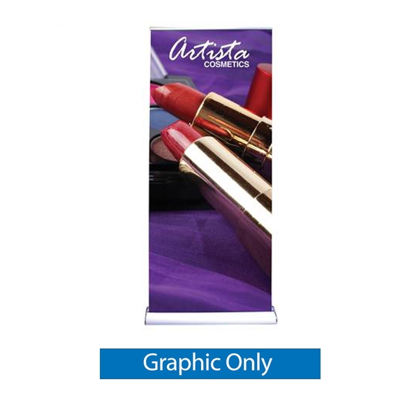 33.5in x 80in Contour Retractable Super Flat Banner (Graphic Only)