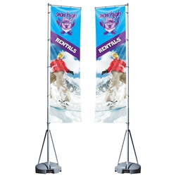 Mondo Flagpole 13ft Banner Stand w/ Double-Sided