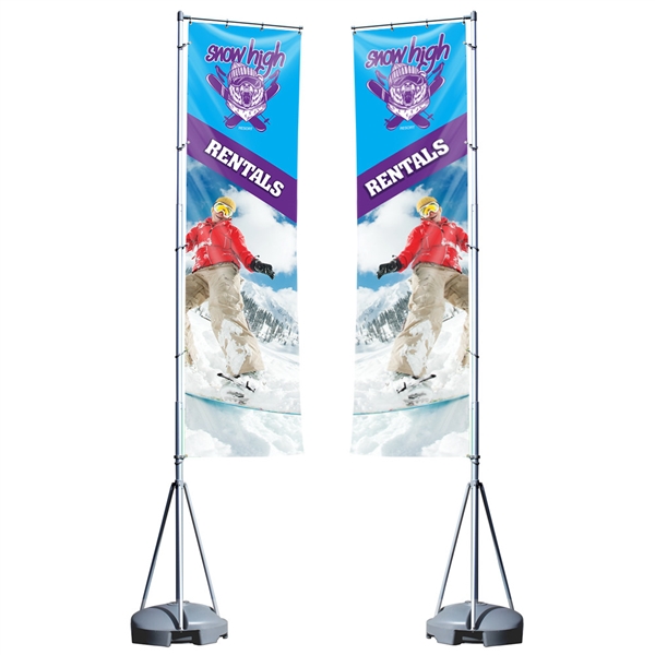 Mondo Flagpole 13ft Banner Stand w/ Double-Sided