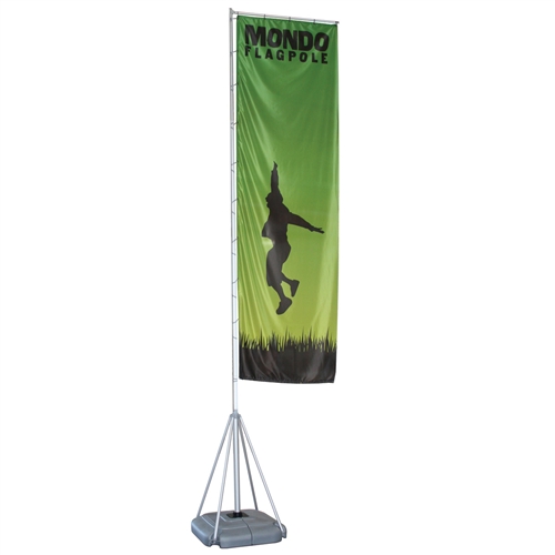 23ft Mondo Flagpole Banner Stand w/ Single Sided Graphic