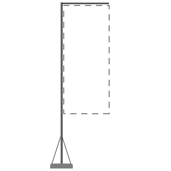 23ft Mondo Flagpole Outdoor Banner Stand (Hardware Only)