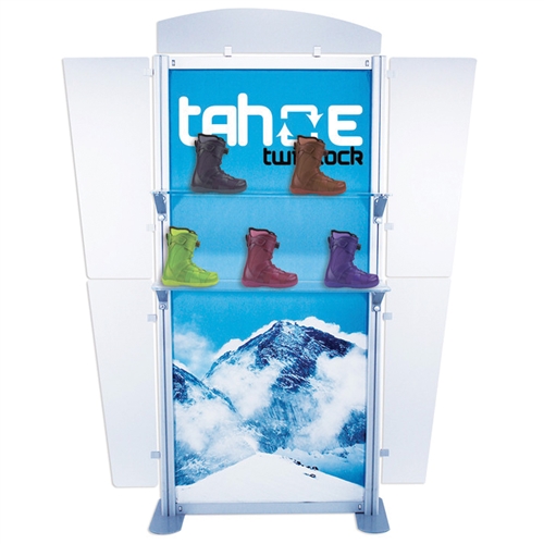 6ft Tahoe Twistlock Rack Modular Backwall Display. Twistlock Tahoe is a modular backwall display booth that is fully customizable. Twistlock Tahoe Modular Display Portable System is available in a number of configurations- perfect back wall display