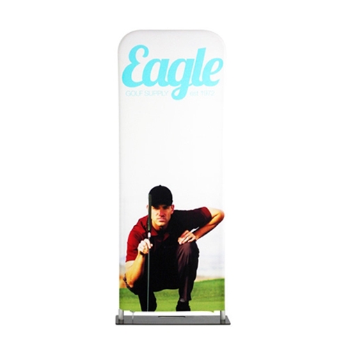 24in x 78in EZ Extend Tension Fabric Banner Stand | Double-Sided Pillowcase Graphic & Tube Frame