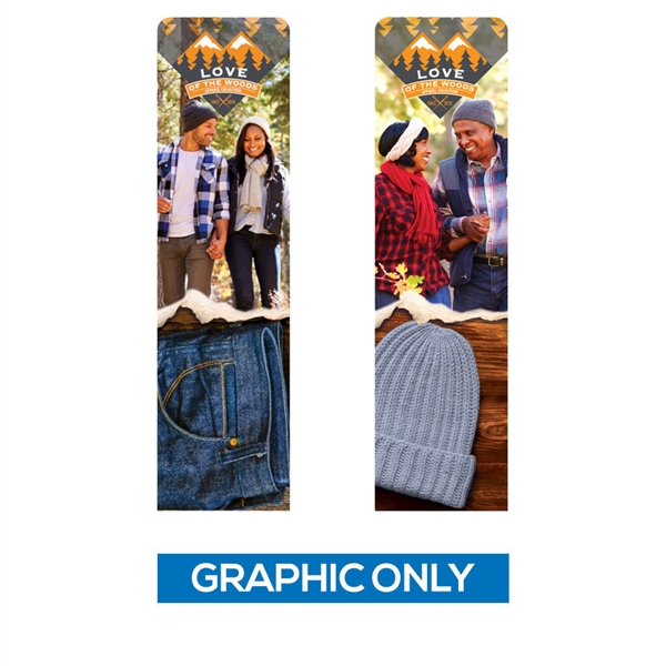 24in x 90in EZ Extend Tension Fabric Banner Stand | Double-Sided Pillowcase Graphic Only