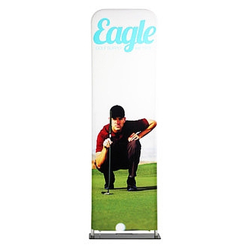 24in x 114in EZ Extend Tension Fabric Banner Stand | Double-Sided Pillowcase Graphic & Tube Frame