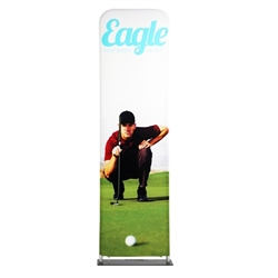 24in x 126in EZ Extend Tension Fabric Banner Stand | Single-Sided Pillowcase Graphic & Tube Frame