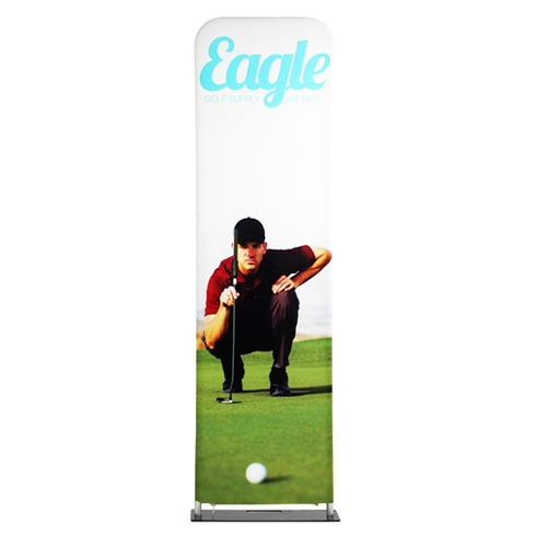 24in x 126in EZ Extend Tension Fabric Banner Stand | Double-Sided Pillowcase Graphic & Tube Frame