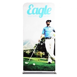 36in x 114in EZ Extend Tension Fabric Banner Stand | Single-Sided Pillowcase Graphic & Tube Frame