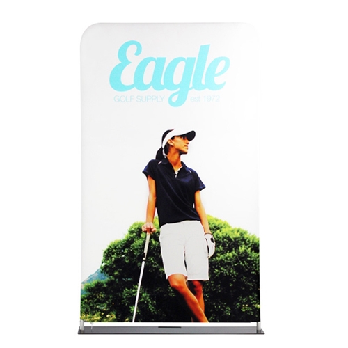 48in x 114in EZ Extend Tension Fabric Banner Stand | Double-Sided Pillowcase Graphic & Tube Frame