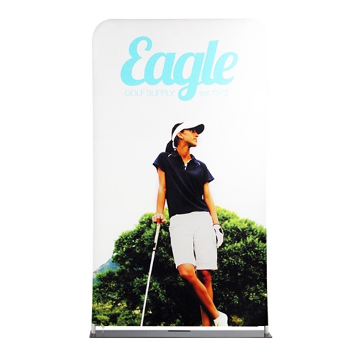 48in x 126in EZ Extend Tension Fabric Banner Stand | Single-Sided Pillowcase Graphic & Tube Frame