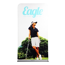 48in x 138in EZ Extend Tension Fabric Banner Stand | Single-Sided Pillowcase Graphic & Tube Frame