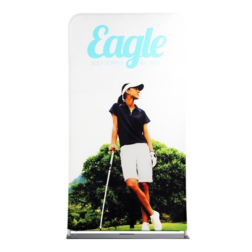 48in x 138in EZ Extend Tension Fabric Banner Stand | Single-Sided Pillowcase Graphic & Tube Frame