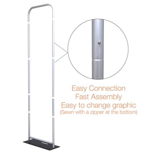 60in x 114in EZ Extend Tension Fabric Banner Stand | Hardware Only