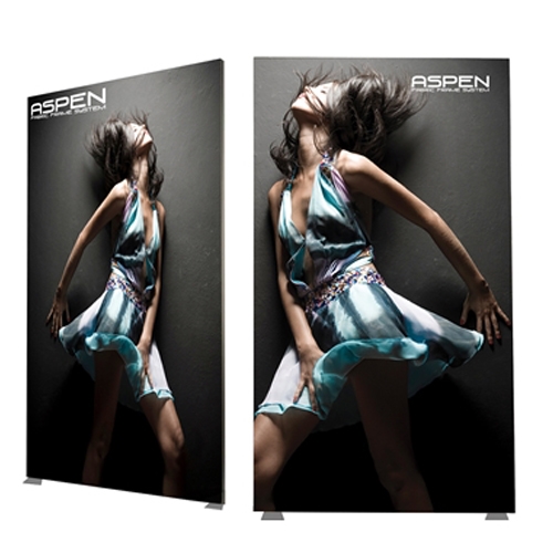 4ft x 4ft Aspen SEG Fabric Frame Double-Sided Graphic Package a classic in the Resort Extrusion collection. Aspen SEG Fabric Frame can be use in  Retail Stores, Malls, Kiosks, Restaurants, Art Galleries, Grand Openings, Trade Shows, Offices, Showrooms