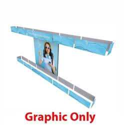 10ft x 20ft Alpine Merchandiser Booth F Graphic Only. Alpine Merchandiser Booths with SEG Fabric can be use in  Retail Stores, Trade Shows, Showrooms. Great for 10ftx20ft booths.