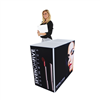 48in x 24in  Big Sky Tension Fabric Counter (Frame and Fabric) part of the Resort Extrusion family. Tension Fabric Counters light weight and quick manipulation make it perfect for any Trade Show or event. Fabric counter sets up and breaks down virtually i