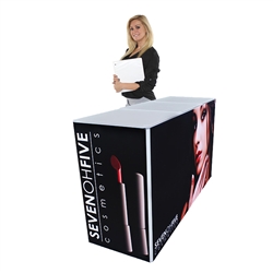 72in x 24in Big Sky Tension Fabric Counter (Frame and Fabric). Tension Fabric Counters light weight and quick manipulation make it perfect for any Trade Show or event. Fabric counter sets up and breaks down virtually in seconds