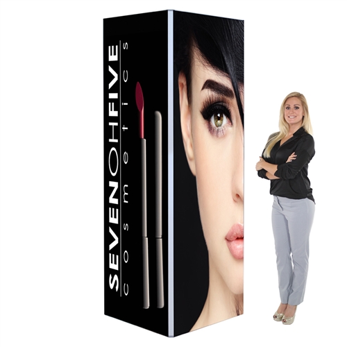 3ft x8ft Big Sky Tension Fabric Trade Show Tower Displays are an excellent way to communicate your message or logo in lobbies, showrooms, retail stores, shopping malls, airports, trade shows or any other venues.