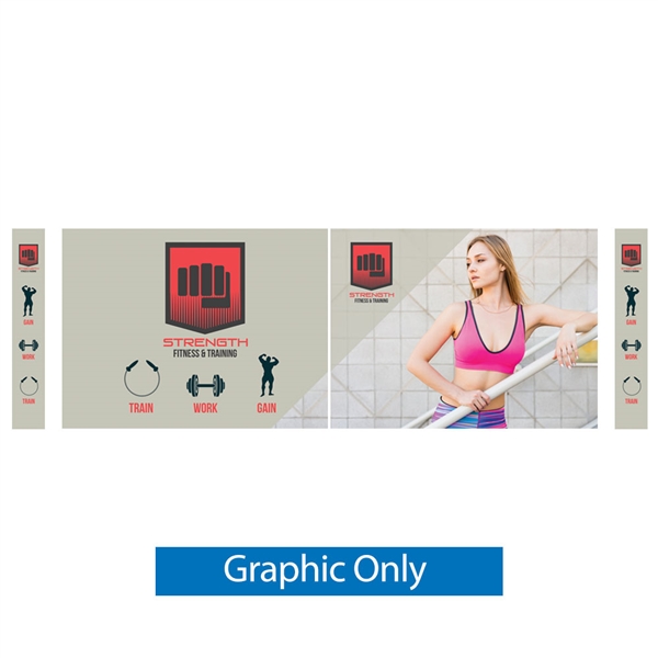 20ft x 7.5ft Lumiere Wall Configuration D SEG Display | Double-Sided Graphic Only