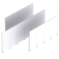 Double Queue Straight QSEG Modular Display | Tension Fabric